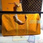 Newest Top Clone L---V Outdoor Yellow Genuine Leather Sports Bag